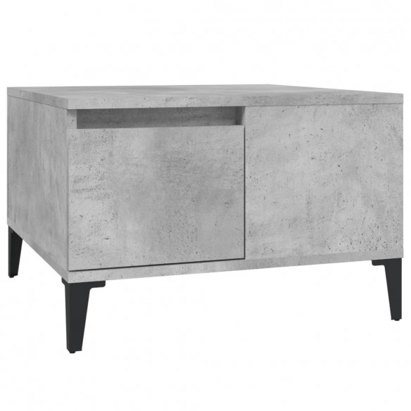 Table basse gris béton 55x55x36,5 cm bois d'ingénierie