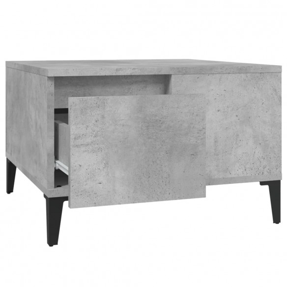 Table basse gris béton 55x55x36,5 cm bois d'ingénierie