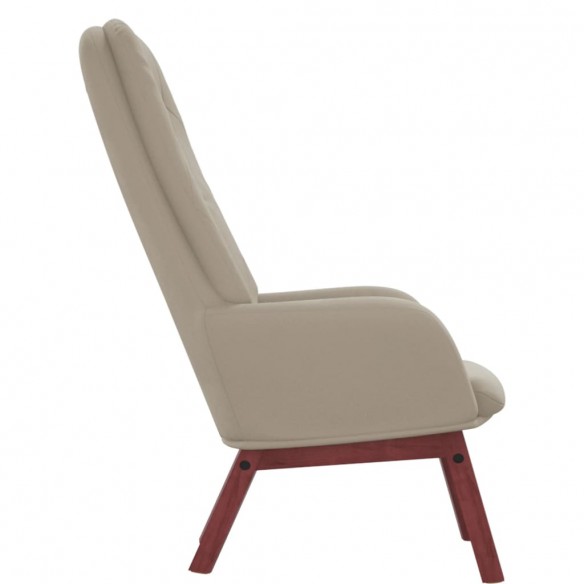 Chaise de relaxation Gris clair Velours