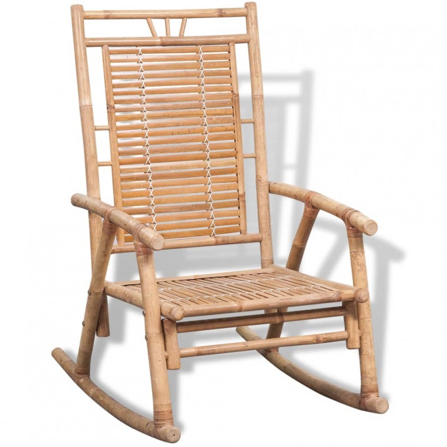 Chaise à bascule en bambou