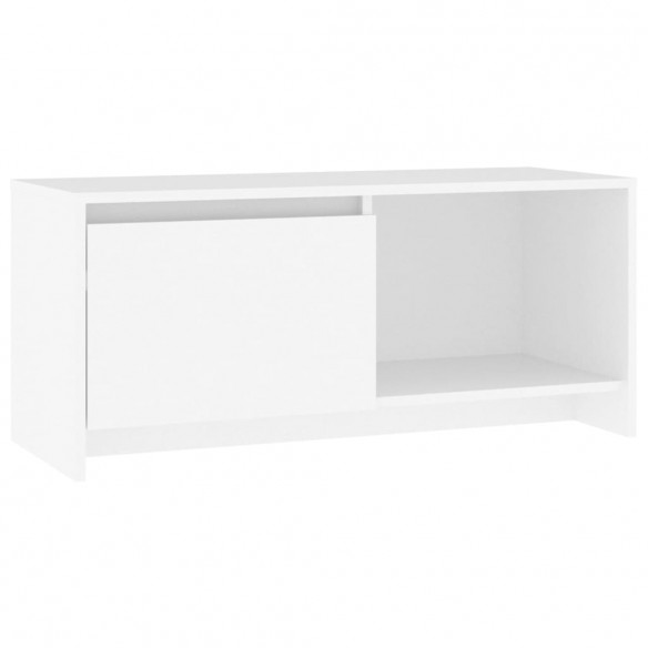 Meuble TV Blanc 90x35x40 cm Aggloméré