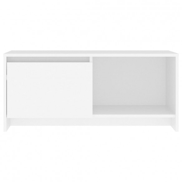 Meuble TV Blanc 90x35x40 cm Aggloméré