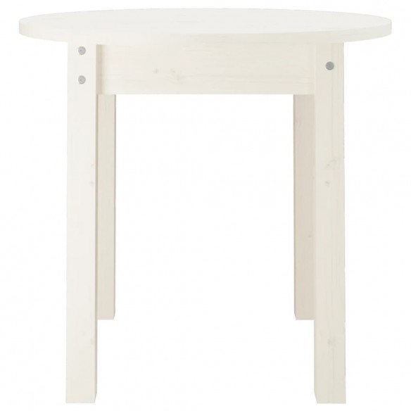 Table basse Blanc Ø 45x40 cm Bois massif de pin