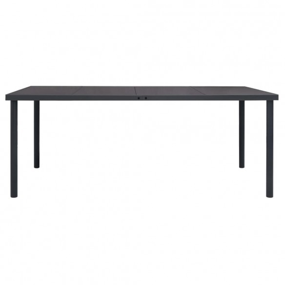 Table à dîner d'extérieur Anthracite 190x90x74 cm Acier