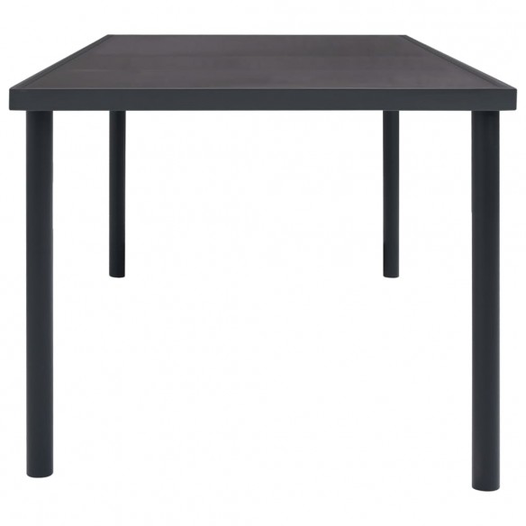 Table à dîner d'extérieur Anthracite 190x90x74 cm Acier