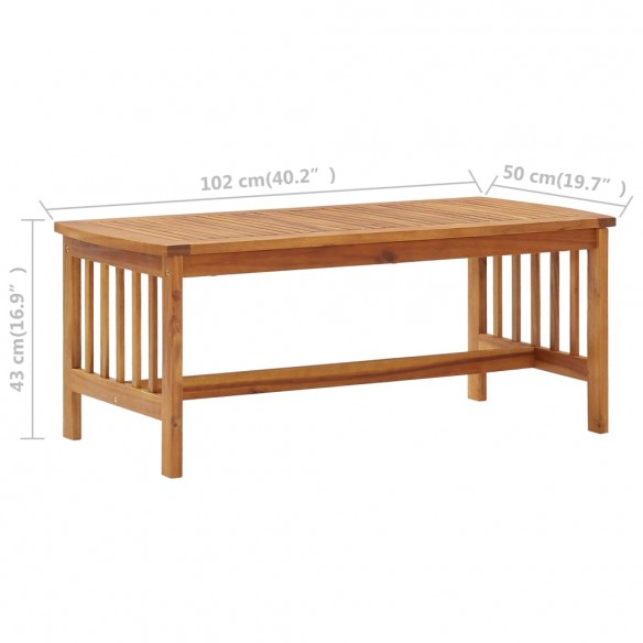 Table basse 102x50x43 cm Bois d'acacia solide