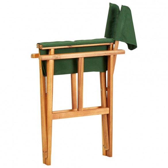 Chaises de metteur en scène 2 pcs Bois massif d'acacia Vert