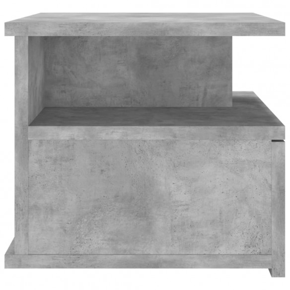 Table de chevet flottante Gris béton 40x31x27 cm Aggloméré