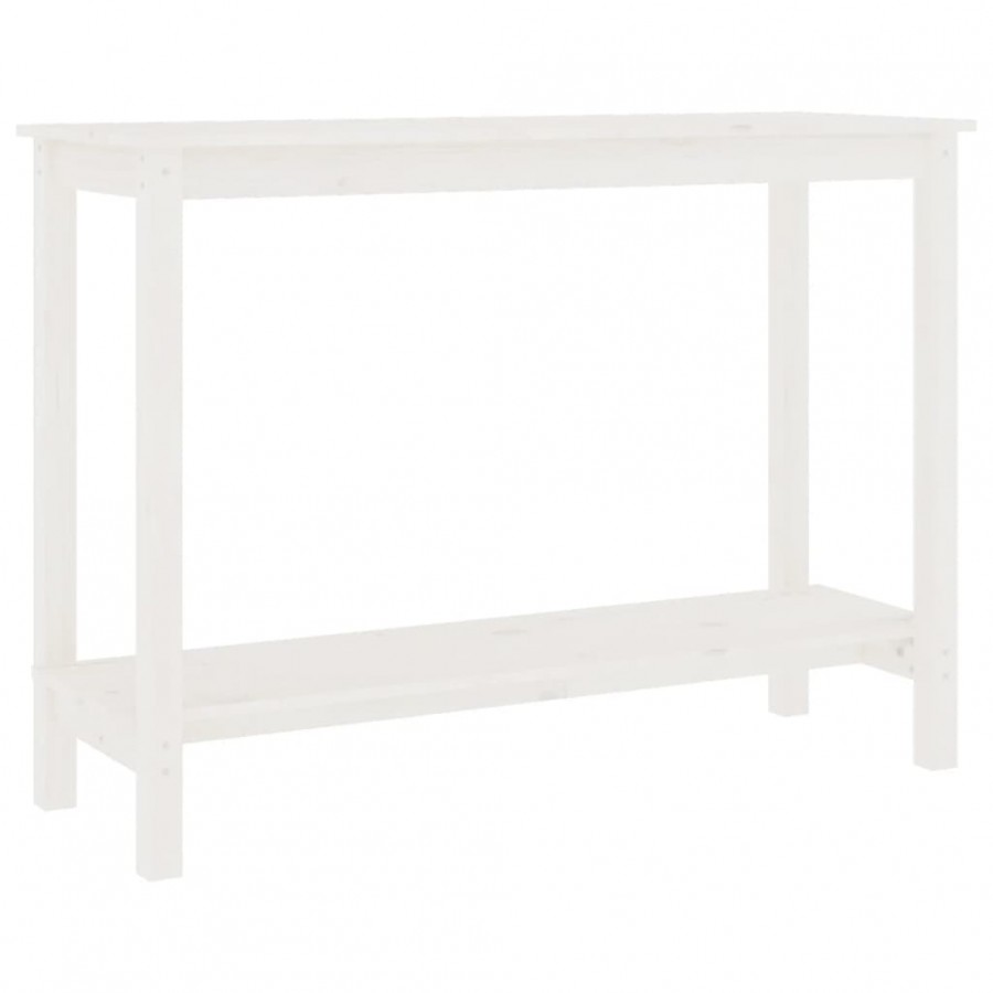 Table console Blanc 110x40x80 cm Bois massif de pin Table console Blanc 110x40x80 cm Bois massif de pin