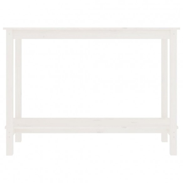 Table console Blanc 110x40x80 cm Bois massif de pin