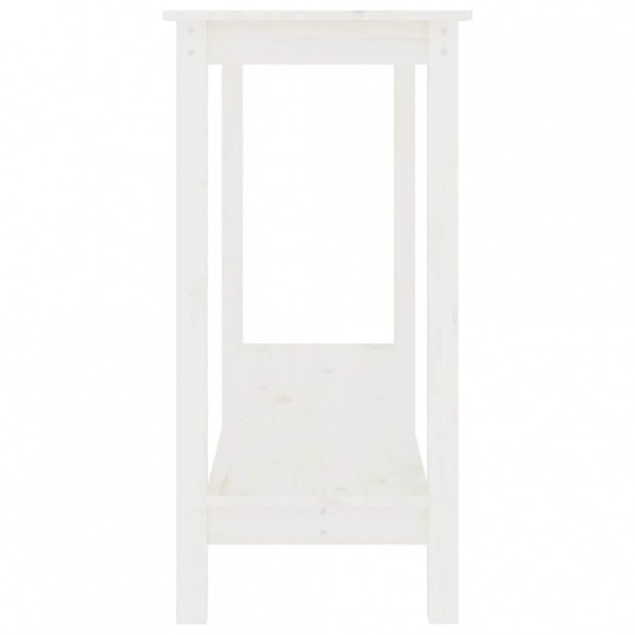 Table console Blanc 110x40x80 cm Bois massif de pin Table console Blanc 110x40x80 cm Bois massif de pin