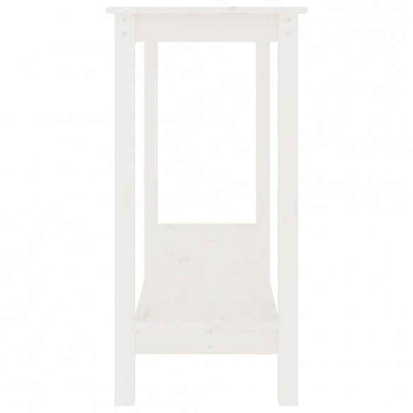 Table console Blanc 110x40x80 cm Bois massif de pin