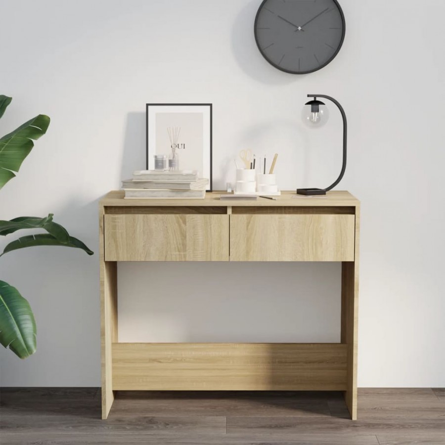 Table console Chêne Sonoma 89x41x76,5 cm Acier Table console Chêne Sonoma 89x41x76,5 cm Acier