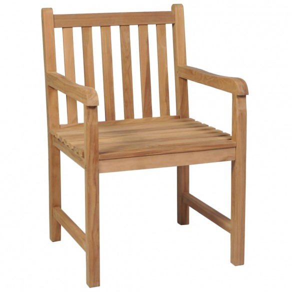 Chaises d'extérieur 4 pcs Bois de teck solide