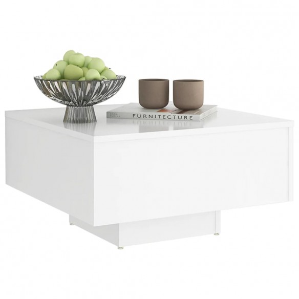 Table basse Blanc 60x60x31,5 cm Aggloméré