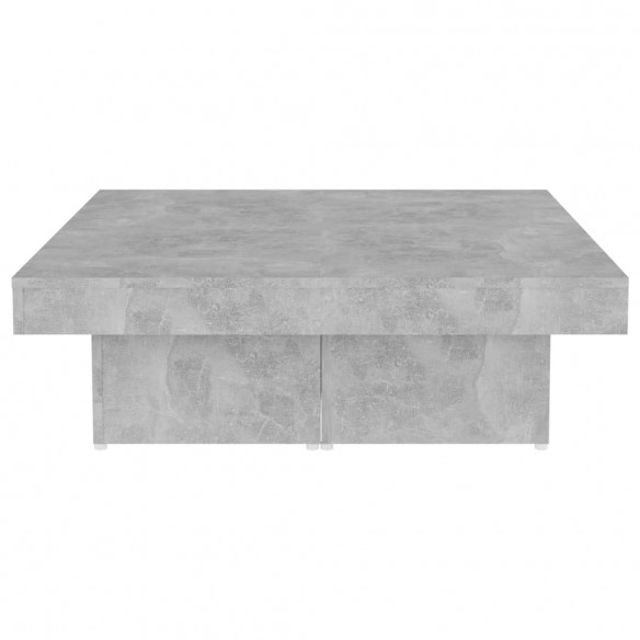 Table basse Gris béton 90x90x28 cm Aggloméré