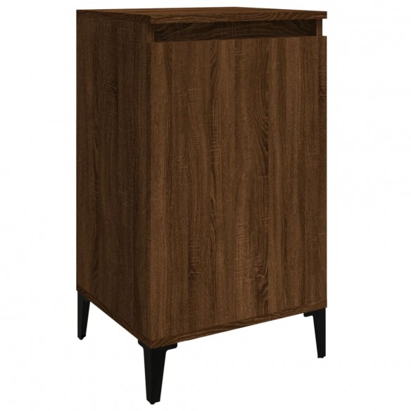 Table de chevet chêne marron 40x35x70 cm bois d'ingénierie
