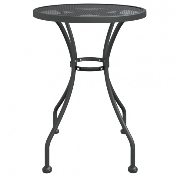 Table de jardin Ø60x72 cm Maille métallique Anthracite