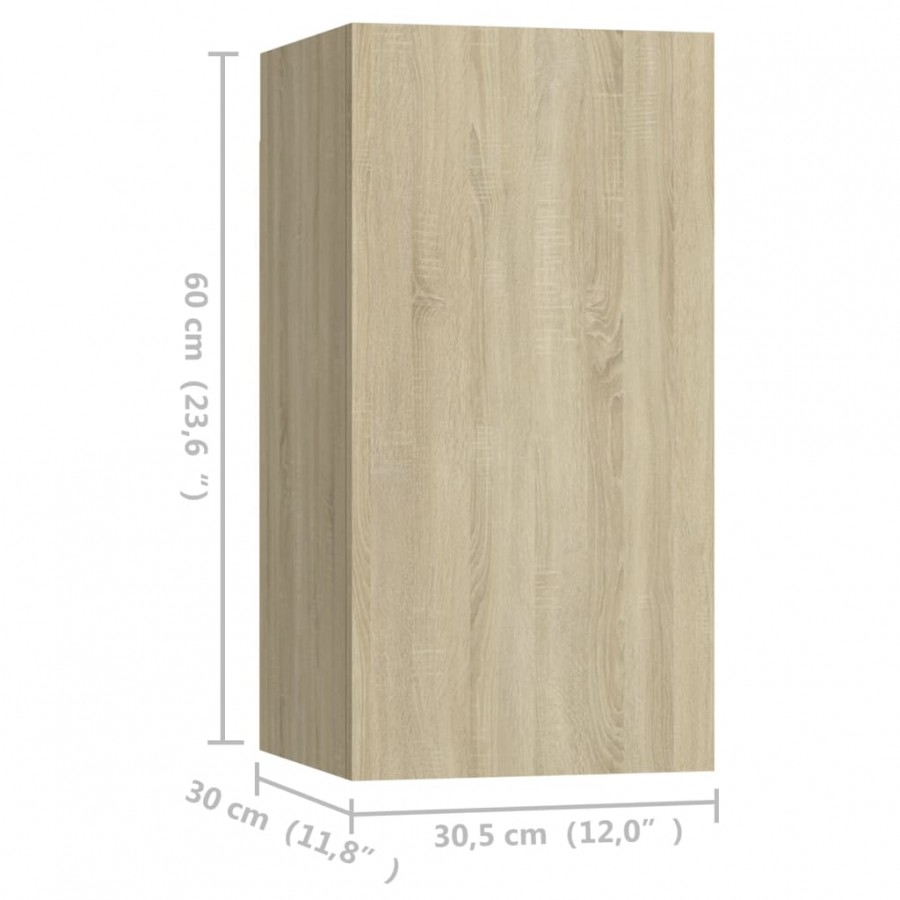 Meubles TV 4 pcs Chêne sonoma 30,5x30x60 cm Aggloméré Meubles TV 4 pcs Chêne sonoma 30,5x30x60 cm Aggloméré