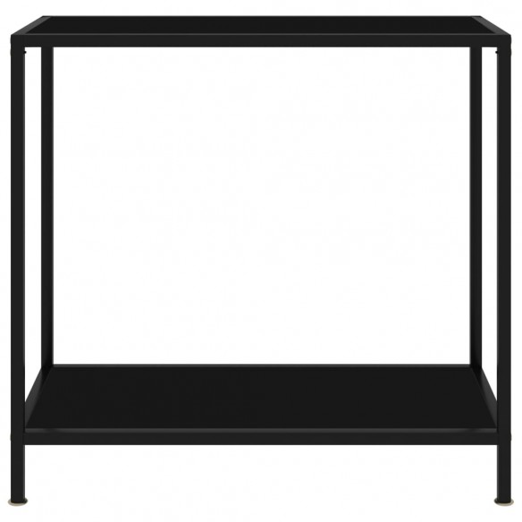 Table console Noir 80x35x75 cm Verre trempé