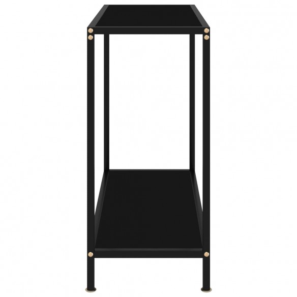 Table console Noir 80x35x75 cm Verre trempé