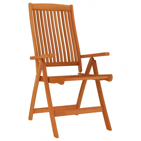 Chaises de jardin pliables 8 pcs Bois d'eucalyptus massif