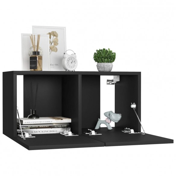 Ensemble de meubles TV 7 pcs Noir Aggloméré