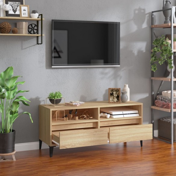 Meuble TV chêne sonoma 100x34,5x44,5 cm bois d'ingénierie