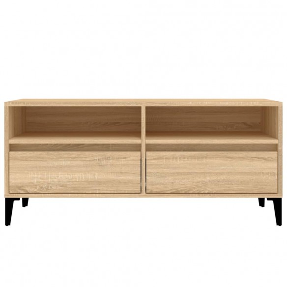 Meuble TV chêne sonoma 100x34,5x44,5 cm bois d'ingénierie