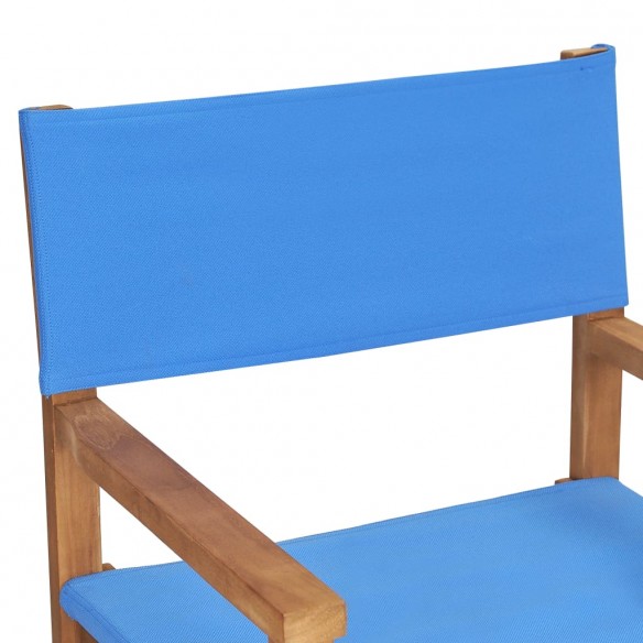 Chaises de metteur en scène pliantes lot de 2 Bois teck massif