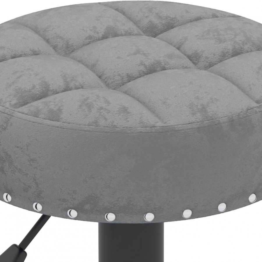Tabourets de bar lot de 2 gris foncé velours Tabourets de bar lot de 2 gris foncé velours