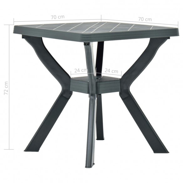 Table de bistro Anthracite 70x70x72 cm Plastique