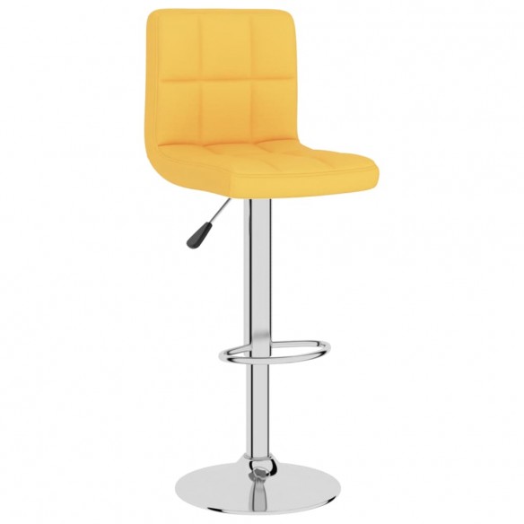 Tabourets de bar lot de 2 jaune moutarde tissu