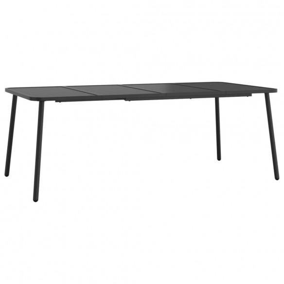 Table de jardin anthracite 200x100x71 cm acier