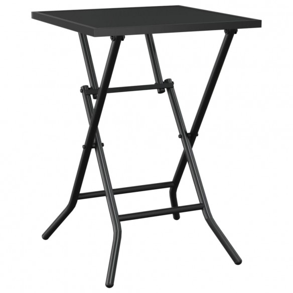 Table de jardin pliable anthracite 50x50x72 cm maille d'acier