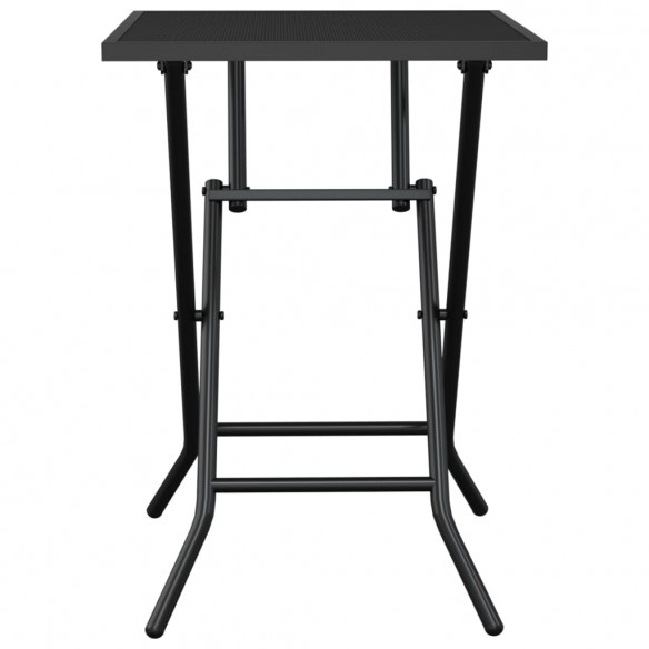 Table de jardin pliable anthracite 50x50x72 cm maille d'acier