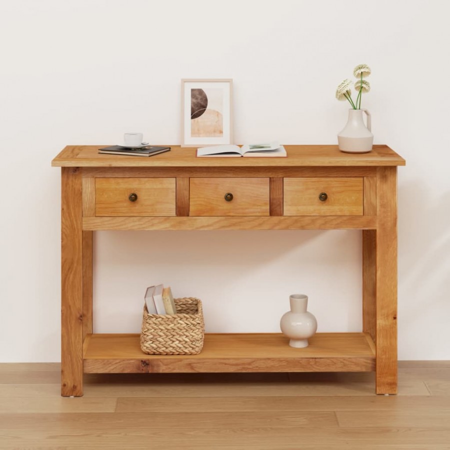 Table console 110x35x75 cm Bois de chêne solide