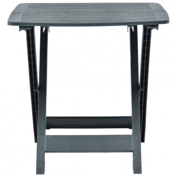 Table pliable de jardin Vert 79x72x70 cm Plastique