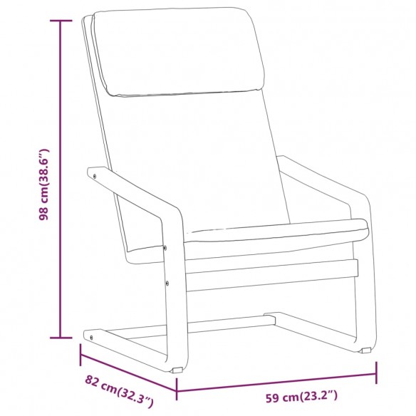 Chaise de relaxation avec repose-pied Gris foncé Tissu