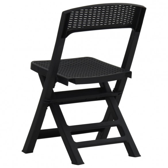 Chaises de jardin pliables 4 pcs PP Anthracite