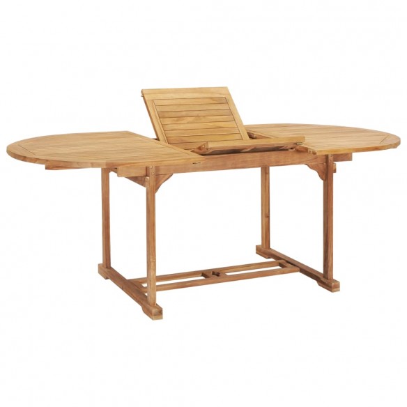 Table de jardin extensible 150-200x100x75 cm Teck solide