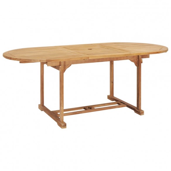 Table de jardin extensible 150-200x100x75 cm Teck solide