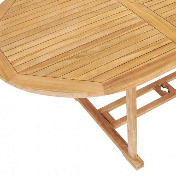 Table de jardin extensible 150-200x100x75 cm Teck solide