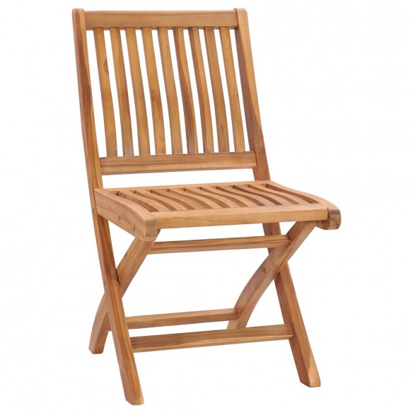 Chaises pliables de jardin avec coussins 6 pcs Bois de teck