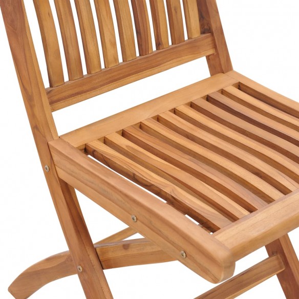 Chaises pliables de jardin 6 pcs Bois de teck solide