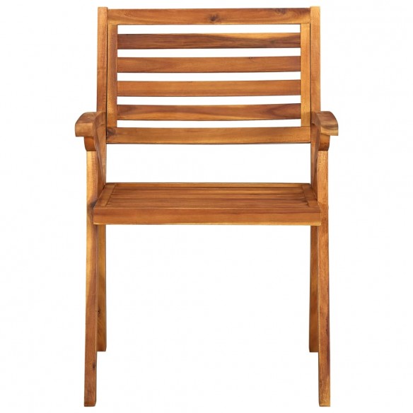 Chaises de jardin 2 pcs Bois d'acacia solide