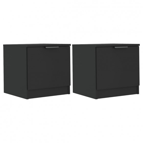 Tables de chevet 2 pcs Noir 40x39x40 cm