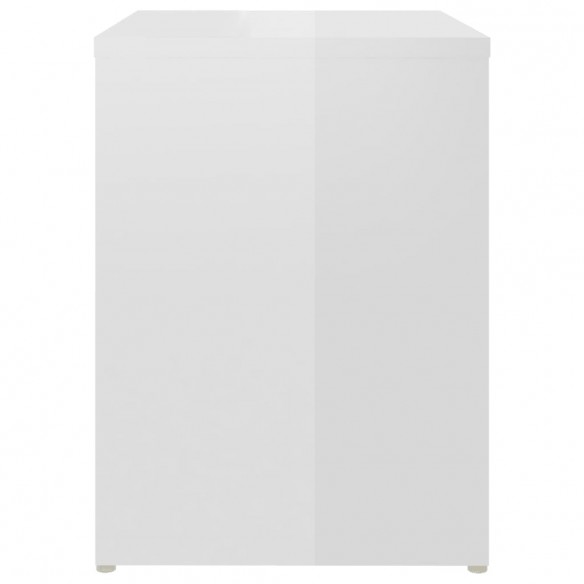 Tables de chevet 2 pcs Blanc brillant 40x30x40 cm Aggloméré