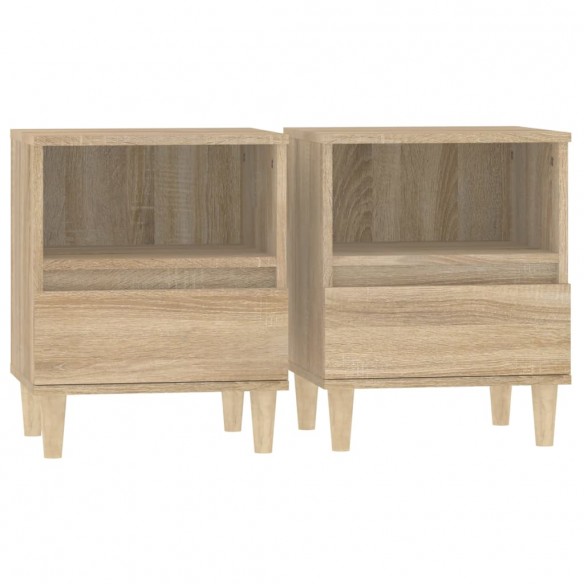 Tables de chevet 2 pcs Chêne sonoma 40x35x50 cm