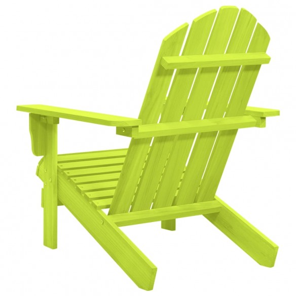 Chaise de jardin Adirondack Bois de sapin massif Vert